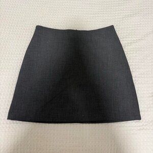 Aritzia Wilfred Classic Mini Skirt Charcoal Grey Size 8 BRAND NEW NEVER WORN